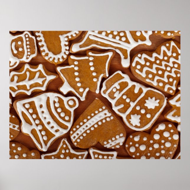 Pôster Biscoitos de gengibre natalino (Frente)