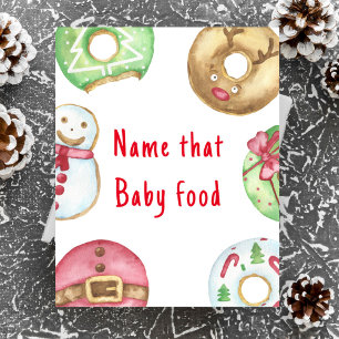 Poster Biscoitos de Natal chá de bebê Nome daquele alimen