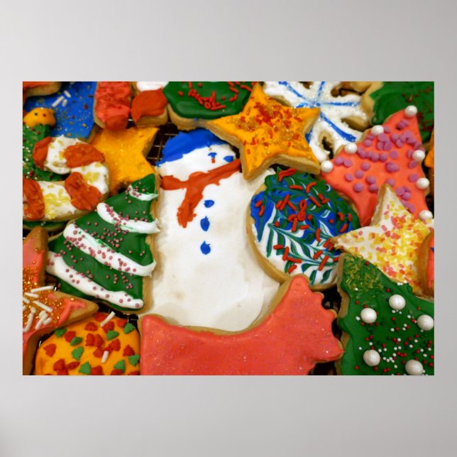 Poster Biscoitos de Natal III Confeitaria Colorida de Fér (Frente)