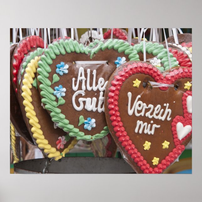 Pôster Biscoitos decorativos de pão de gengibre (Frente)