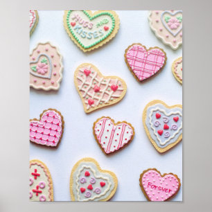 Poster Biscoitos do dia de os namorados