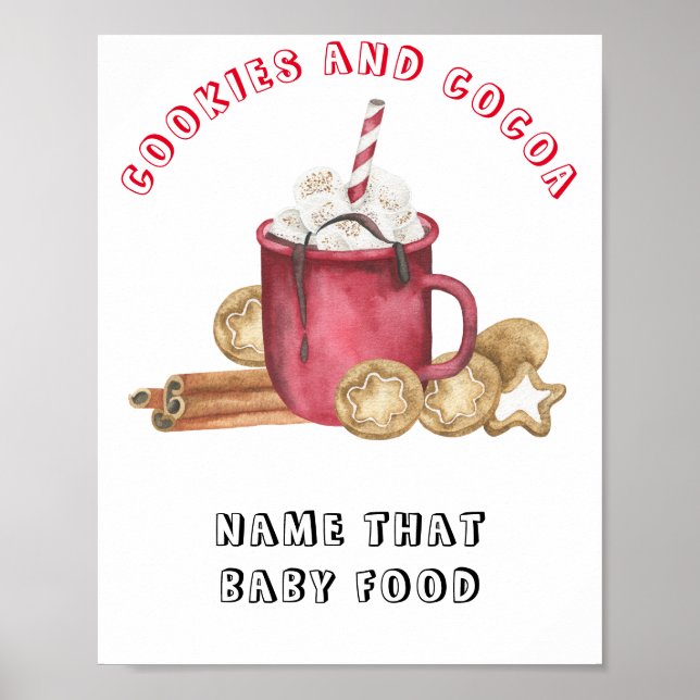 Poster Biscoitos e chás de fraldas de cacau Nome dessa co (Frente)