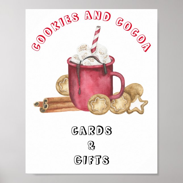 Poster Biscoitos e chocolate - cartões e presentes chá de (Frente)