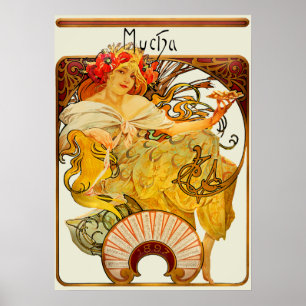 Poster Biscoitos Lefeure Utile de Alphonse Mucha