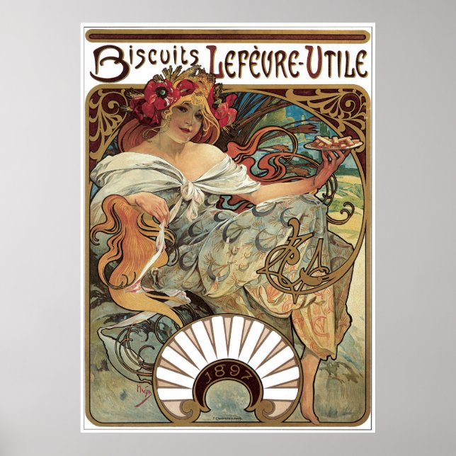 Poster Biscoitos Lefevre-Utile (Frente)