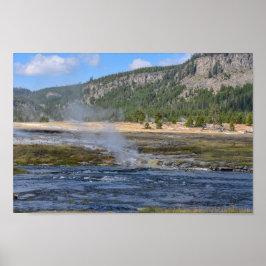 Poster Biscuit Basin Runoff, Parque Nacional Yellowstone