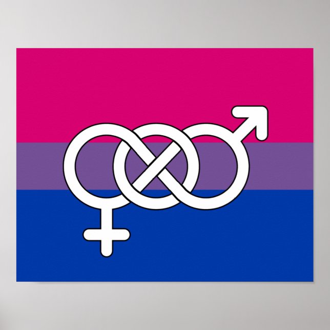 Poster Bisexual Pride Symbol Flag (Frente)
