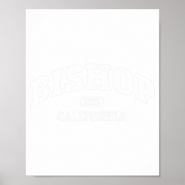 Poster Bishop California College Style Rock Escalada (Frente)