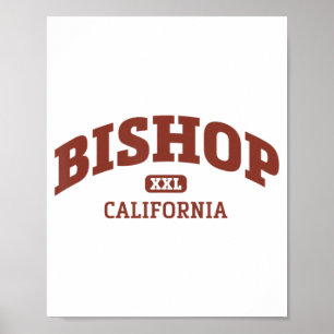Poster Bishop California College Style Rock Escalada