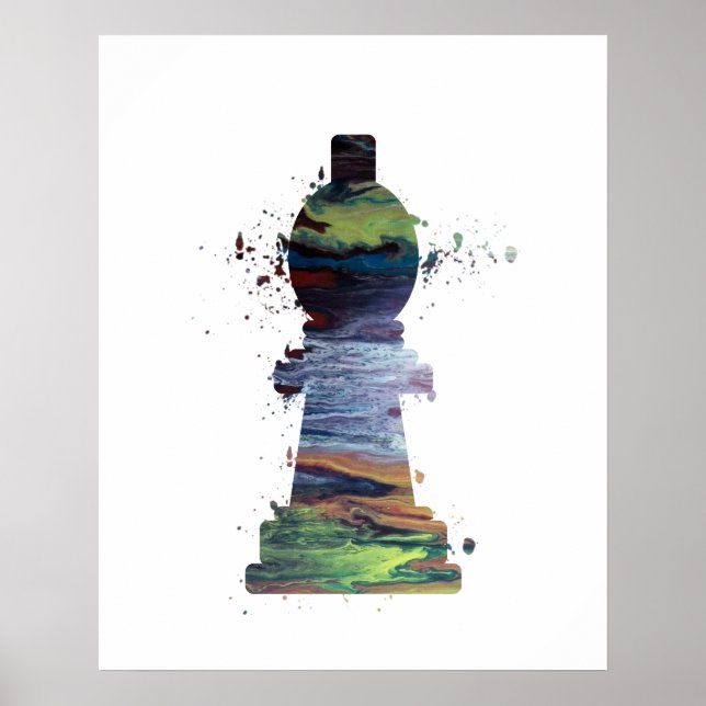 Pôster Bishop - Chess - Art (Frente)