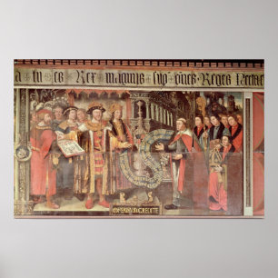 Poster Bishop Robert Sherburne com Henry VIII
