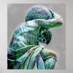 Pôster Bismarck Statue, Berlim, Atlas de Deus Grego (5cps