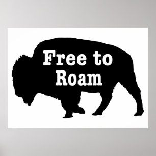 Poster Bison Livre Para Roam
