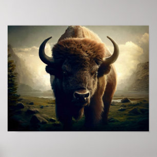 Poster Bison Painting