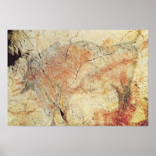 Pôster Bisonte, das cavernas em Altamira, c.15000 BC