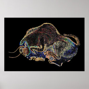Poster Bisonte de Altamira em Psychedelivision