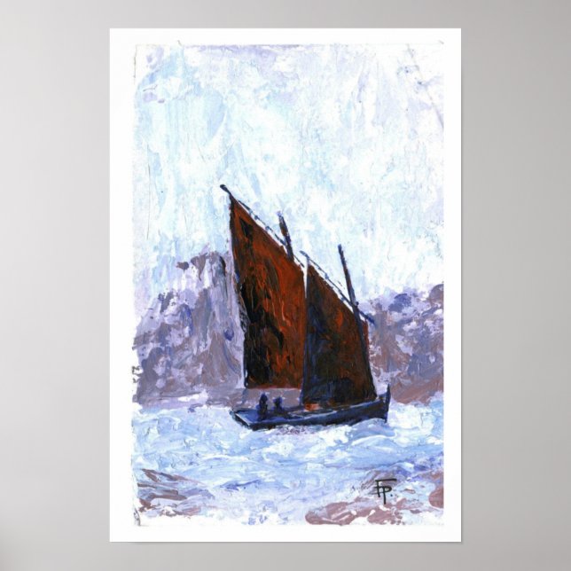 Poster Bisquine Sail Boat (Frente)