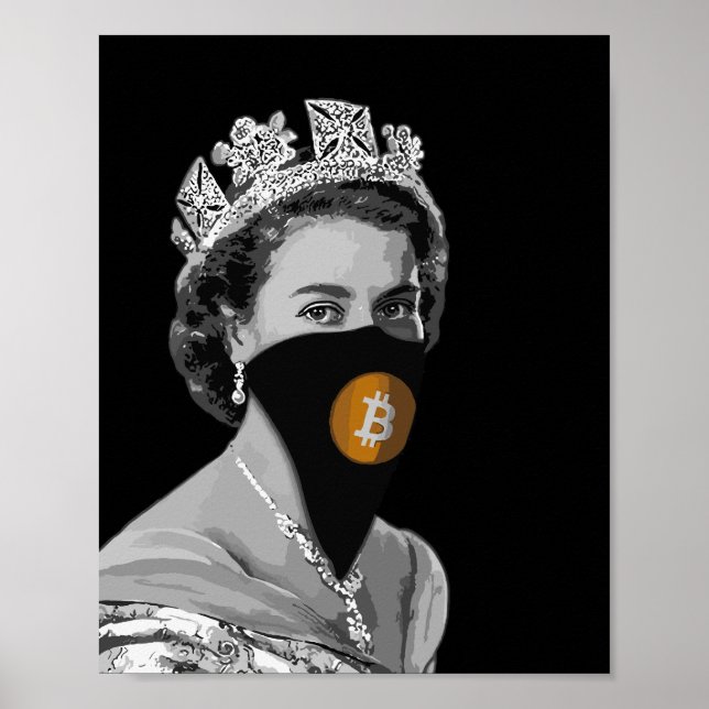 POSTER BITCOIN CRYPTO CRYPTO RAINHA (Frente)