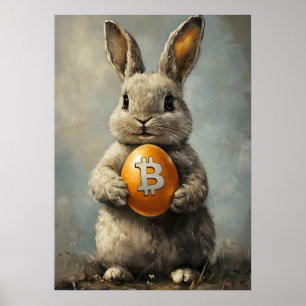 Poster Bitmoney Rabbit Hole Crypto Wall Art