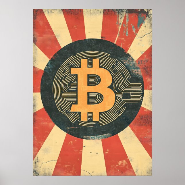 Poster Bitmoney Vintage (Frente)