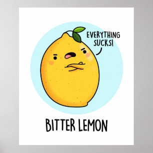 Poster Bitter Lemon Engraçado Fruta