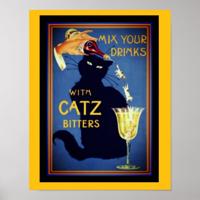 Poster Bitters Catz Vintage 12x16 (Frente)
