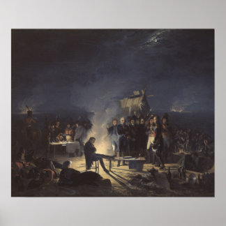 Poster Bivouac de Napoleão na noite antes de Wagram