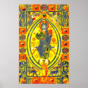 Pôster Bizantino popular art Jesus