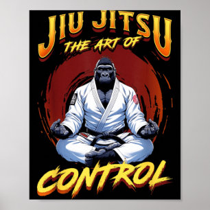 Poster BJJ A Arte do Controle - Grande Jiu Jitsu de Grapp
