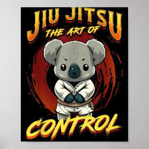 Poster BJJ A Arte do Controle - Grappling Jiu Jitsu fofo