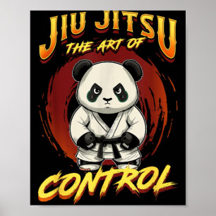 Poster BJJ A Arte do Controle - Grappling Jiu Jitsu Panda