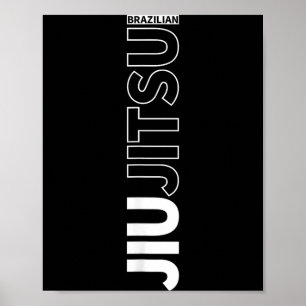 Poster BJJ Jiu Jitsu Brasileiro Jujitsu Grappling MMA