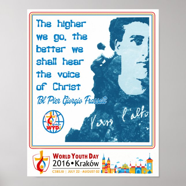 POSTER BL PIER GIORGIO FRASSATI MUNDO JUVENTUDE DIA 2016 (Frente)