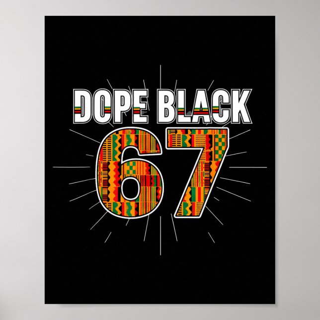 Poster Black 67 Black History Month Six Seven Meme  (Frente)