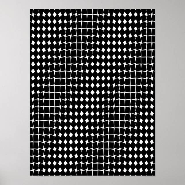 Poster Black abstract pattern (Frente)
