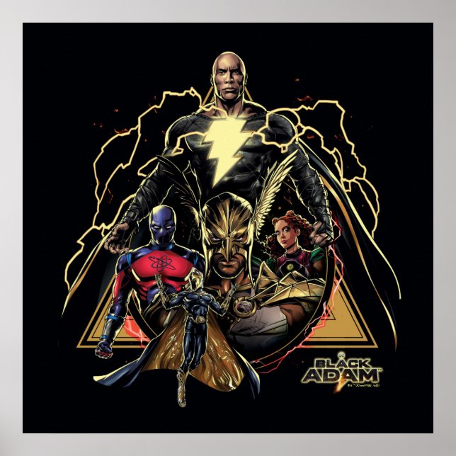 Poster Black Adam Triangular Group Graphic (Frente)