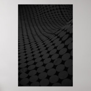 Poster Black and gray dotted surface