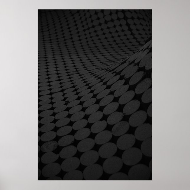 Poster Black and gray dotted surface (Frente)