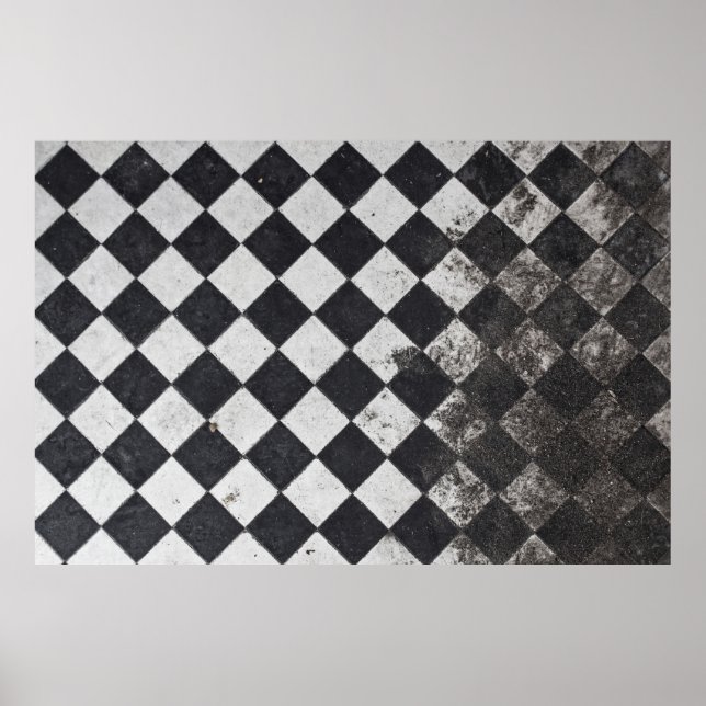 Poster Black and white harlequin graphic (Frente)
