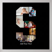 Black and White Letter S Photo Collage