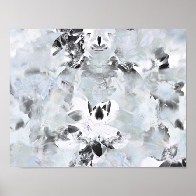 Poster Black and white luxurious abstract modern art (Frente)