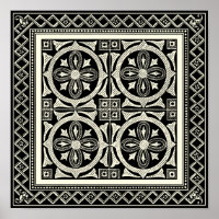 Black and White Mandala Motif by Vision Studio