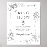 Black and White Ring Hunt Bridal Shower Game