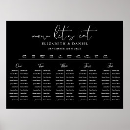 Poster Black And White Table Plan Wedding Seating Chart