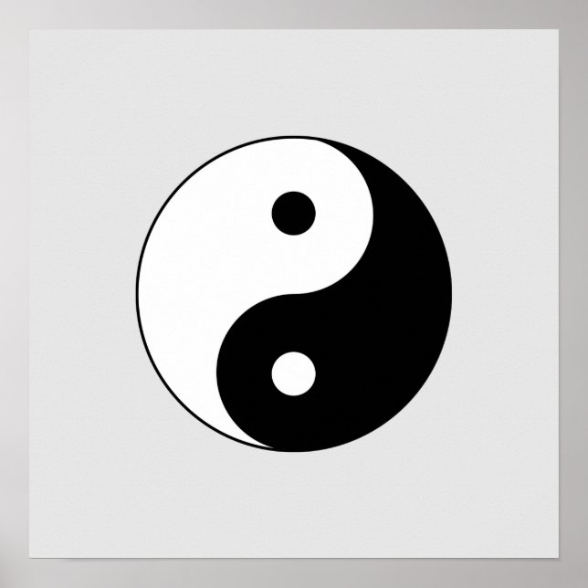 Poster Black and White Yin-Yang (Frente)