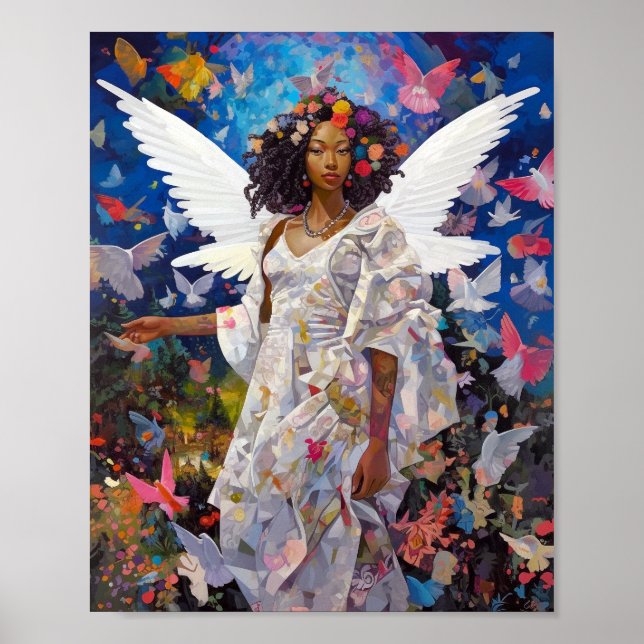 Poster Black Angel Fantasy Art (Frente)