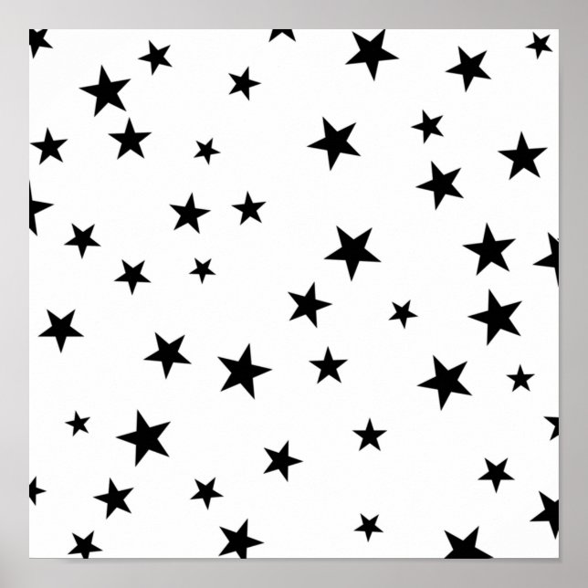 Poster black basic star pattern (Frente)