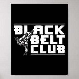 Poster Black Belt Club - Cinturão Negro de Karate