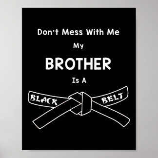 Poster Black Belt Karate Shirt Comt Hapkido Martial Artes
