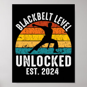 Poster Black Belt Men Atingem Artes Marciais Karate Boy